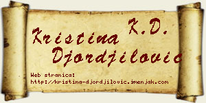 Kristina Đorđilović vizit kartica